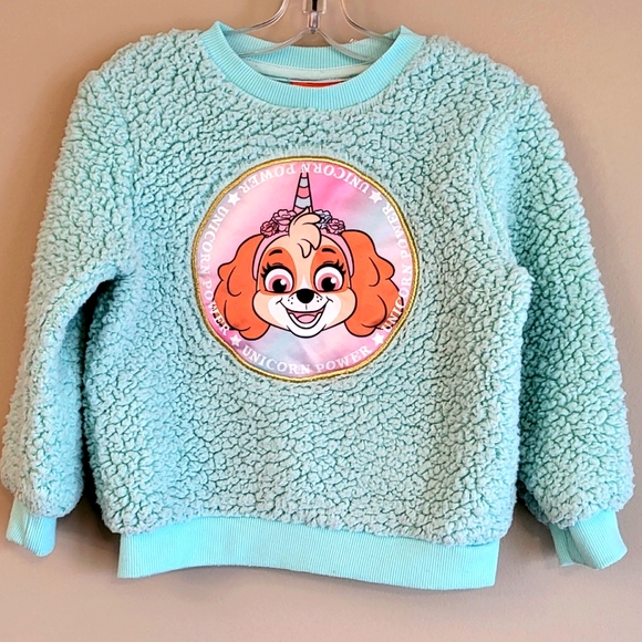 Paw Patrol Skye mint green fuzzy sweatshirt - Picture 1 of 4
